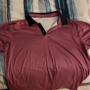 Pink and Black Polo Shirt